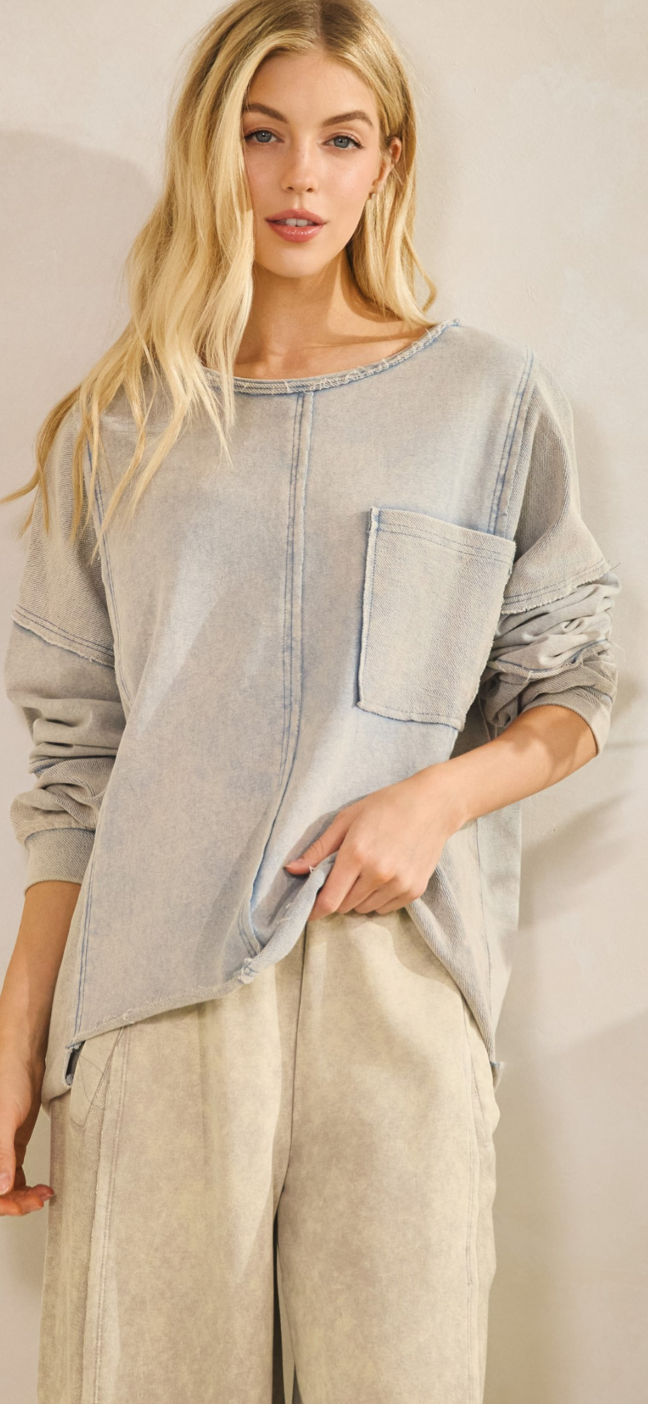 The Mineral Raw Edge Pullover