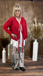 Sweetheart Bow-Knit Cardigan