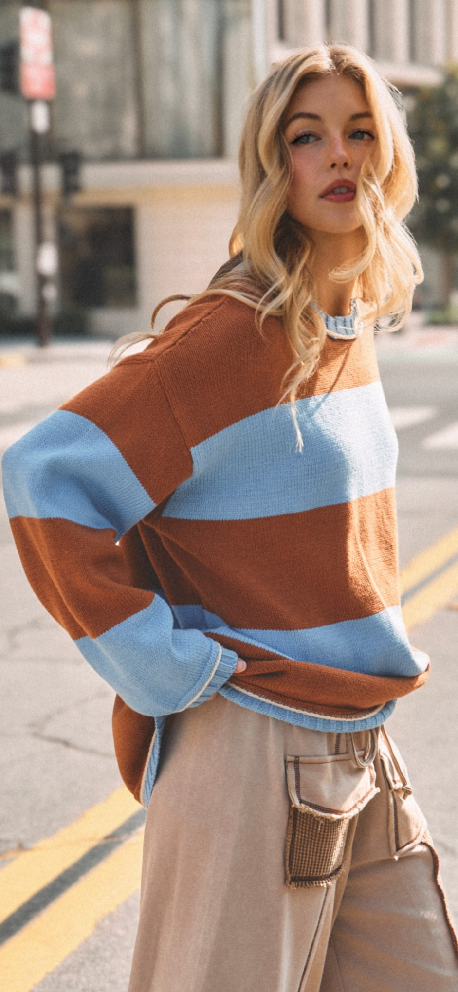 Colorblock Stripe Sweater