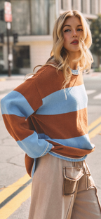 Colorblock Stripe Sweater