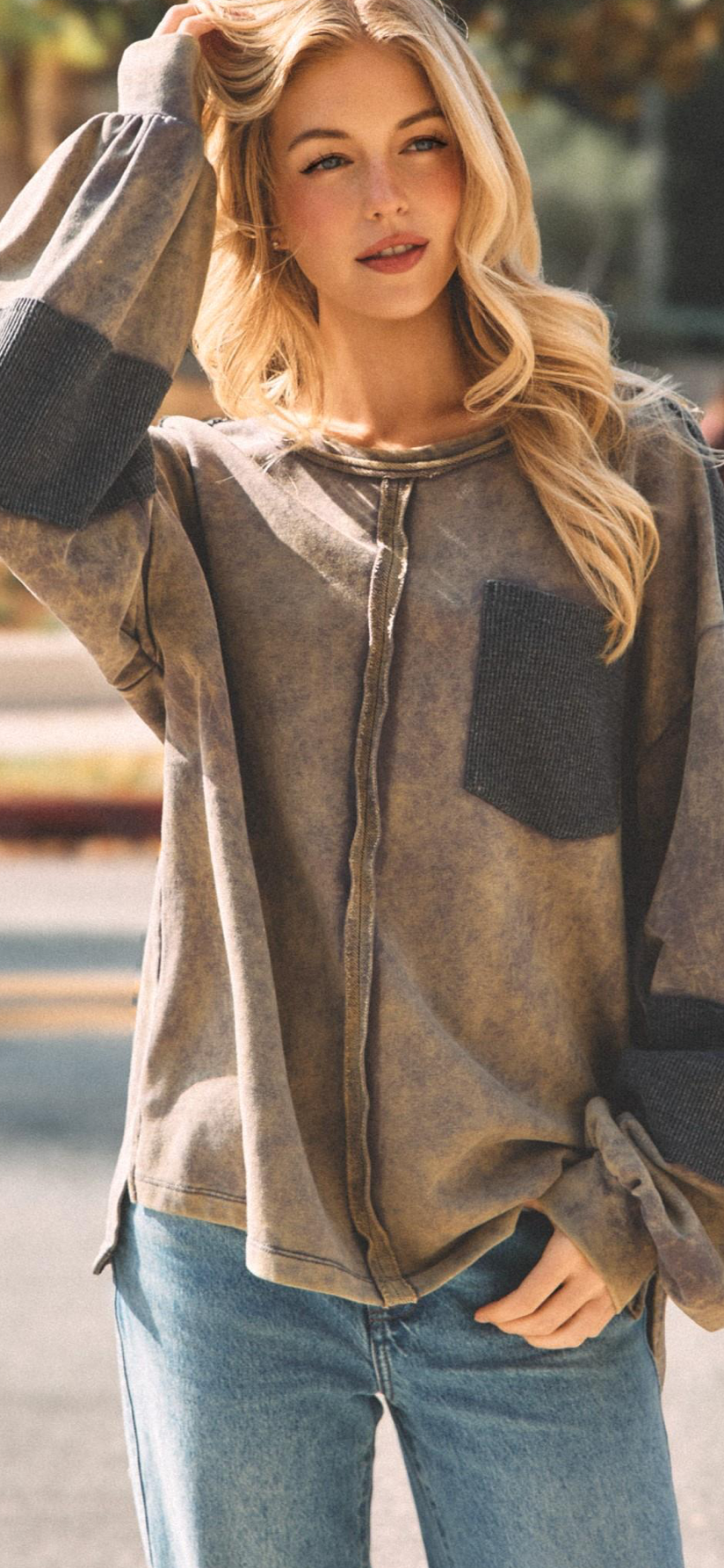 The Washed Utility Pocket Pullover