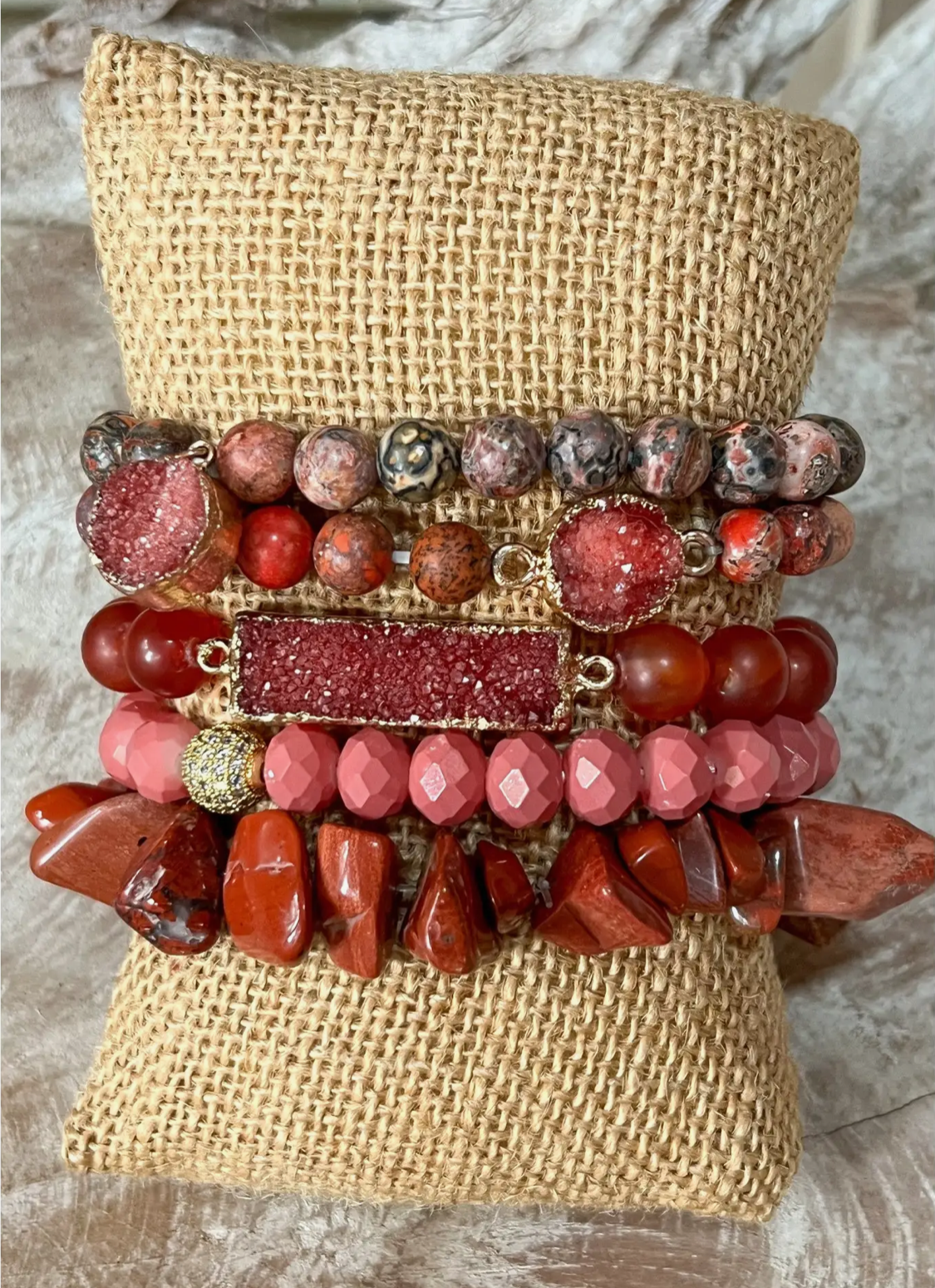 Ghana Red Bracelet-Red Jasper