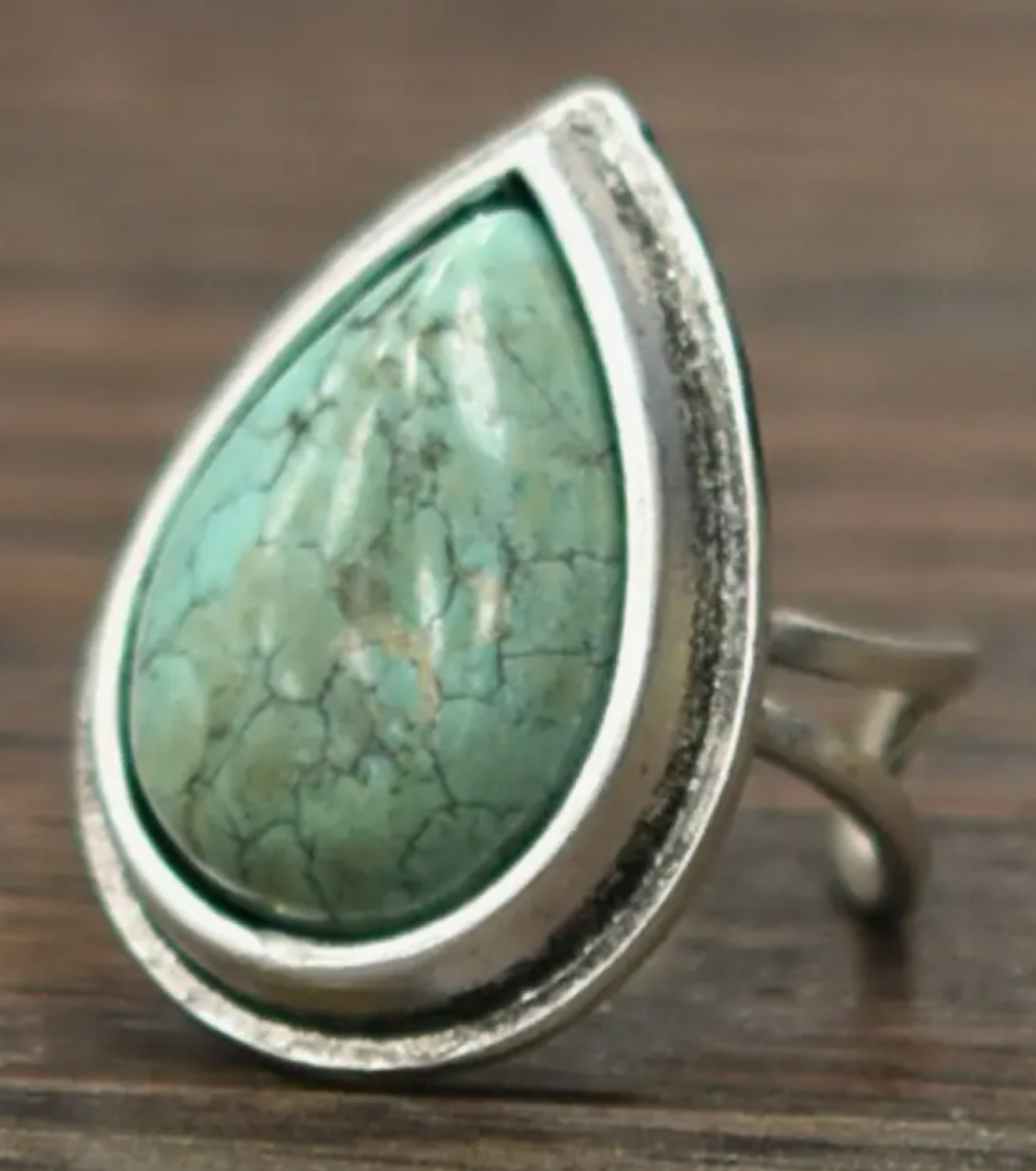 Western Turquoise Adjustable Ring