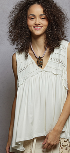 Sleeveless Top in Ivory