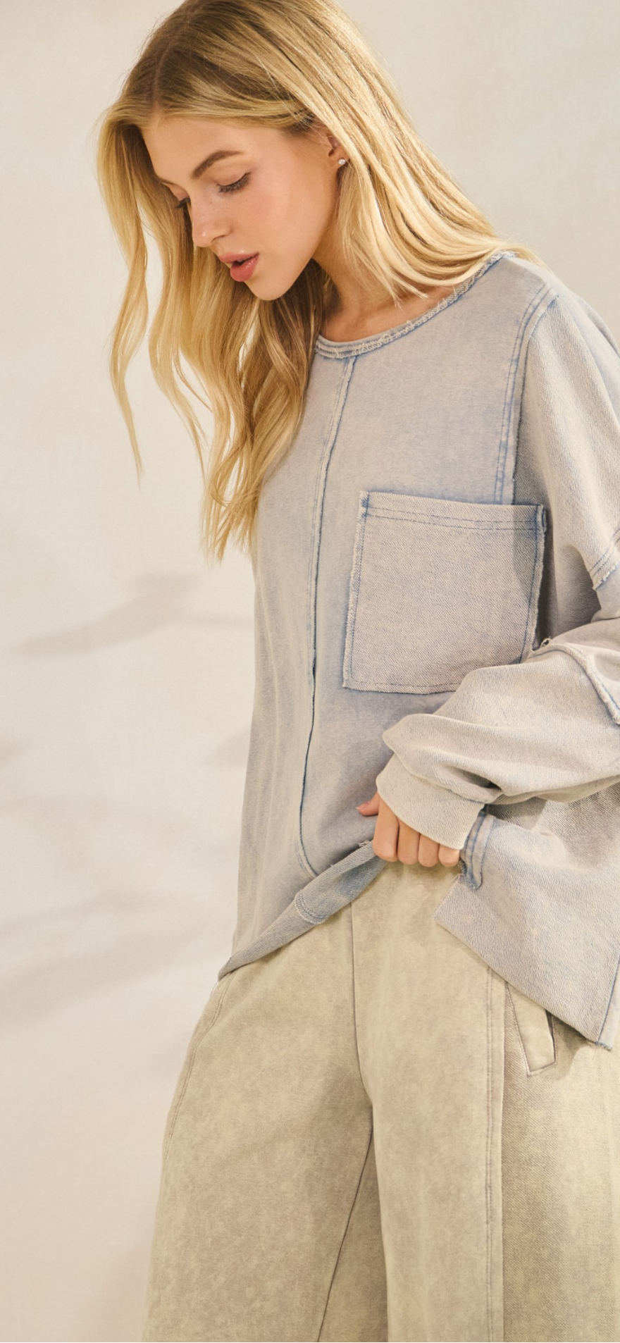 The Mineral Raw Edge Pullover