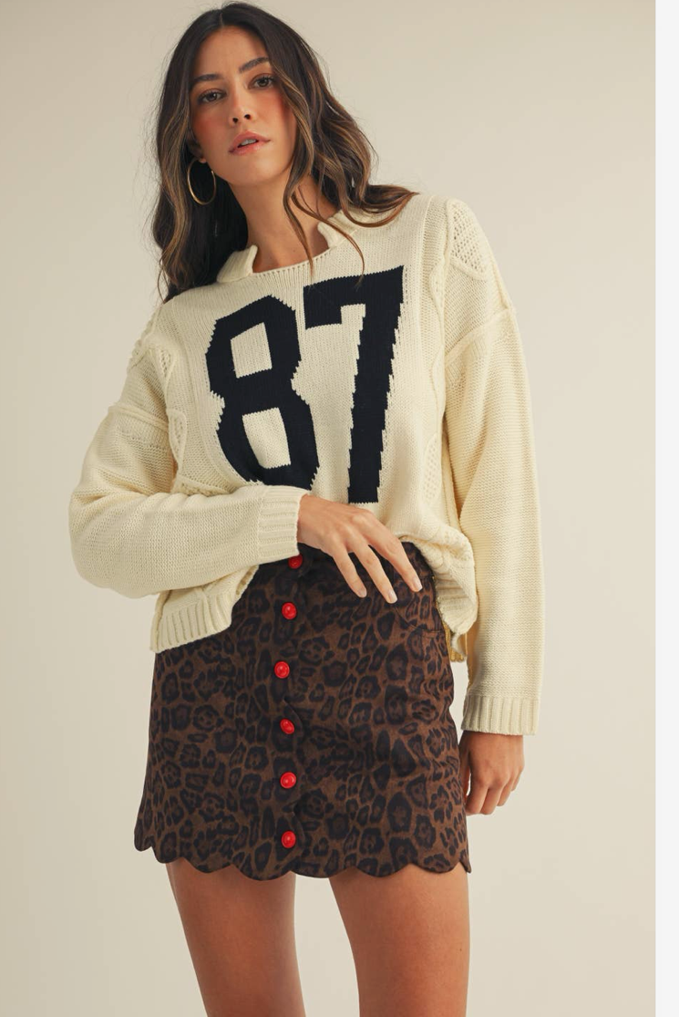 Vintage Numbering 87 Sweater