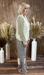 Black Leopard Denim Jeans