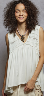 Sleeveless Top in Ivory