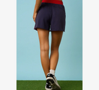 American Flag Patchwork Drawstring Shorts