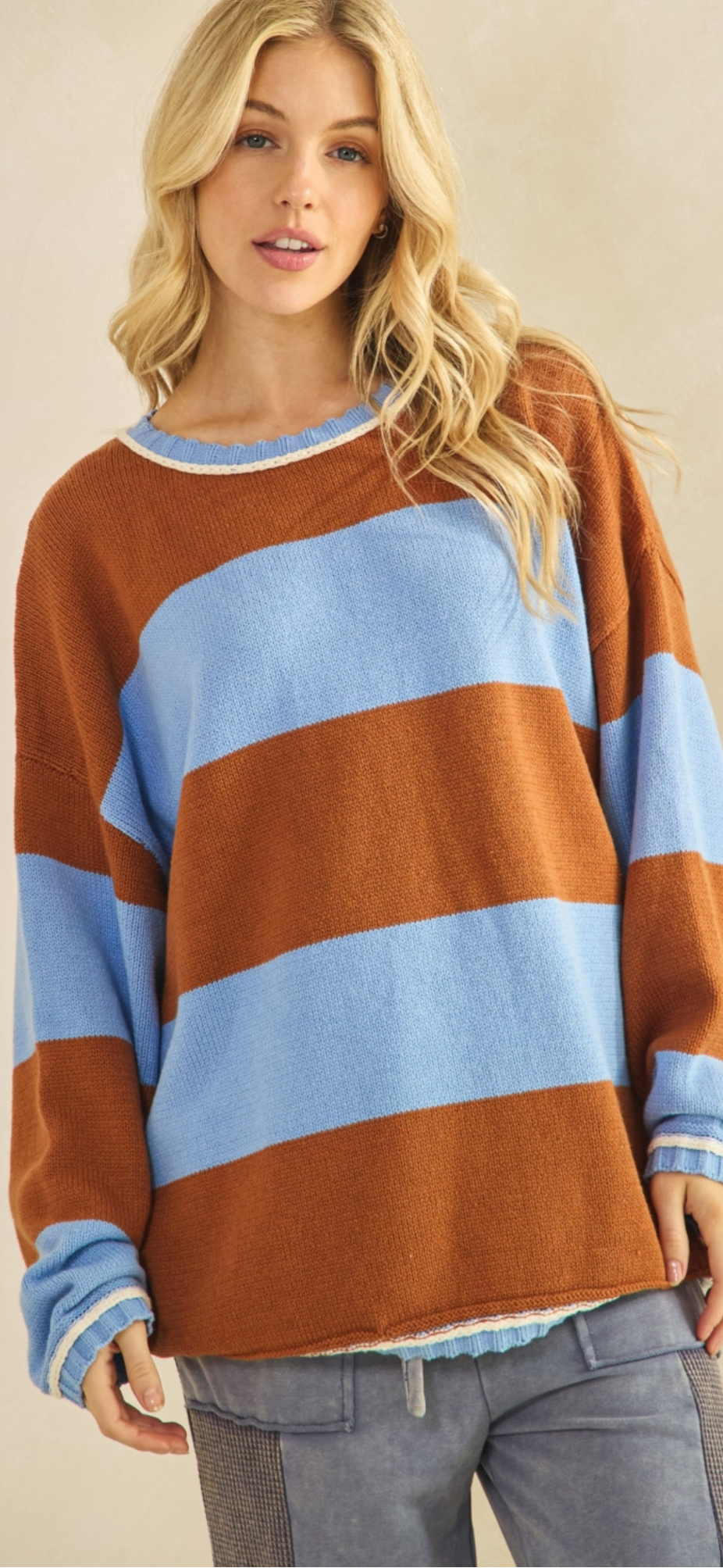 Colorblock Stripe Sweater