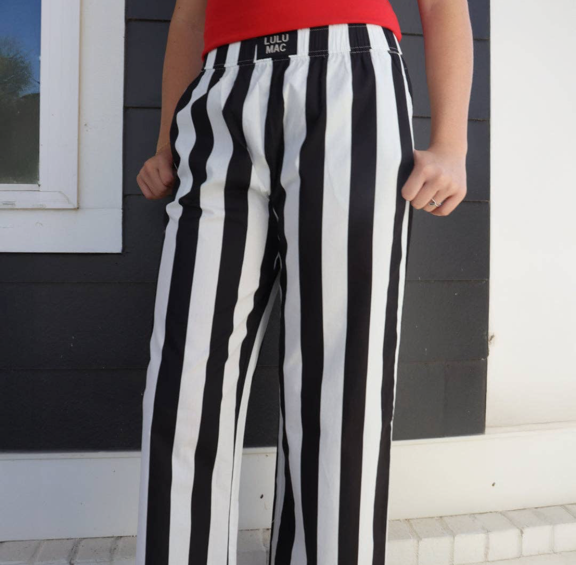Darby Stripe Black and White Pants