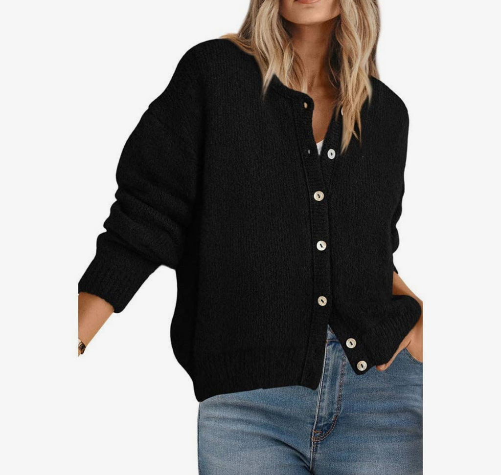 Textured Button Front Cozy Cardigan