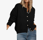 Textured Button Front Cozy Cardigan