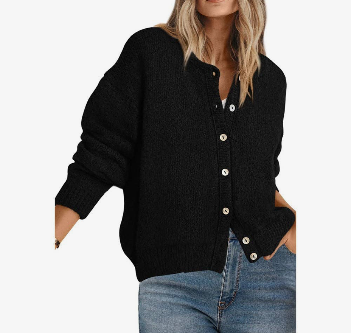 Textured Button Front Cozy Cardigan