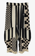 Cotton Harem Pants with Mixed Pattern Patchwork