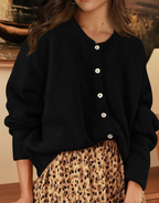 Textured Button Front Cozy Cardigan