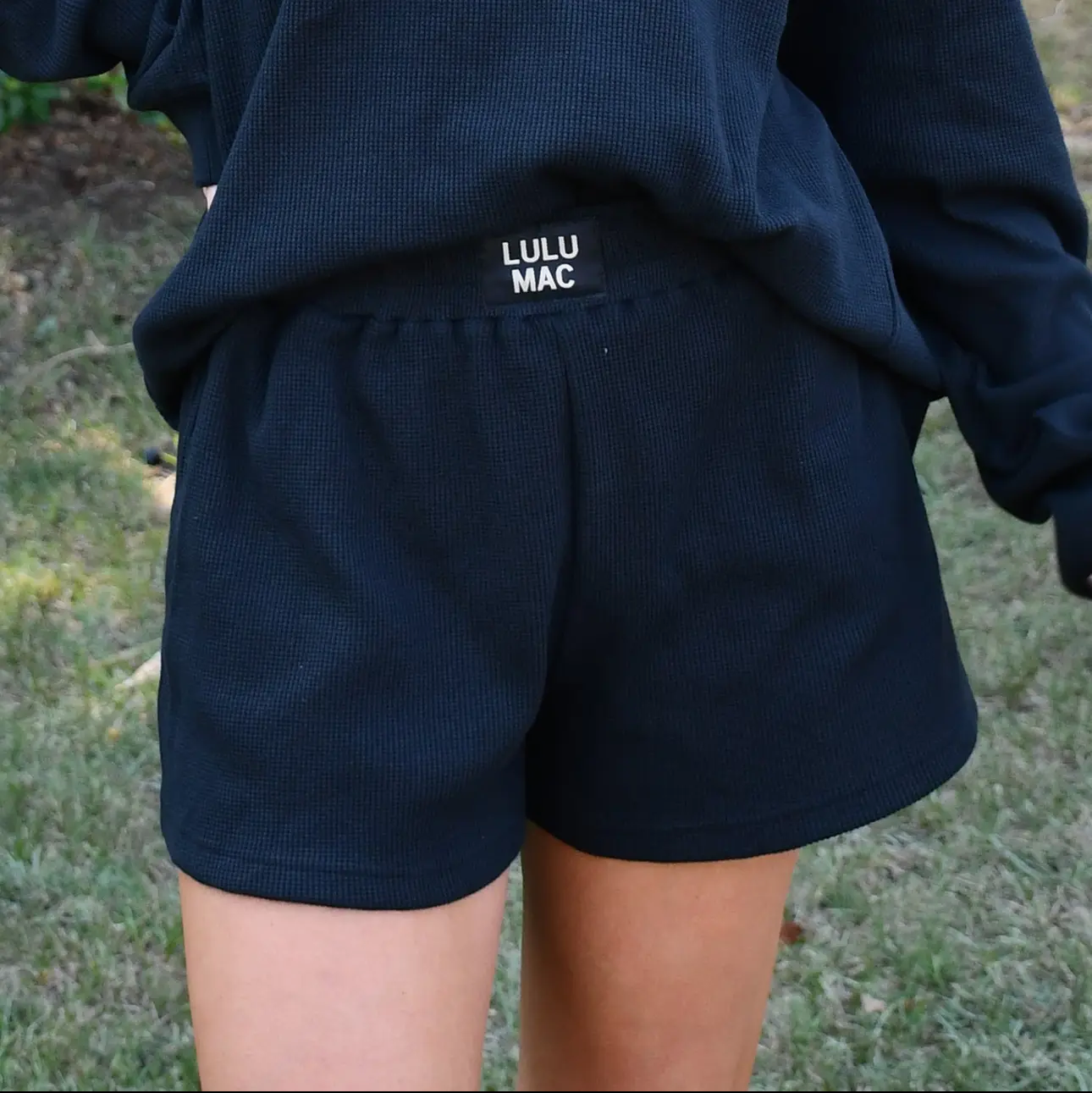 LM Waffle Short-Black