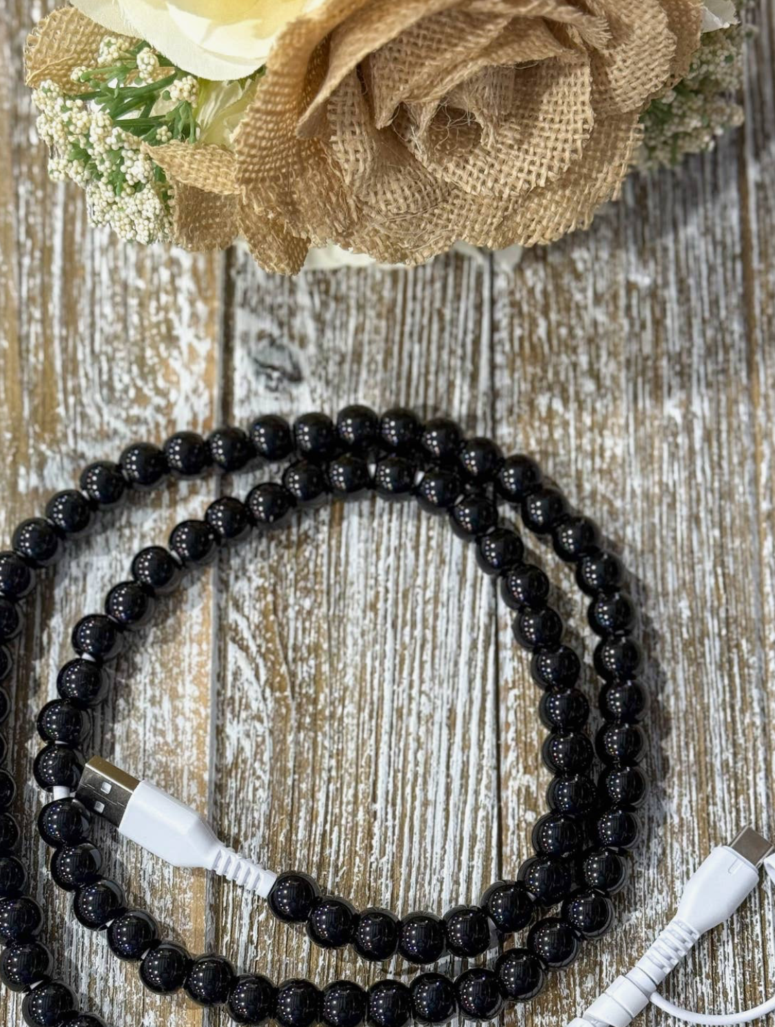 Candy Black Pearl 2 in 1 Phone Charger