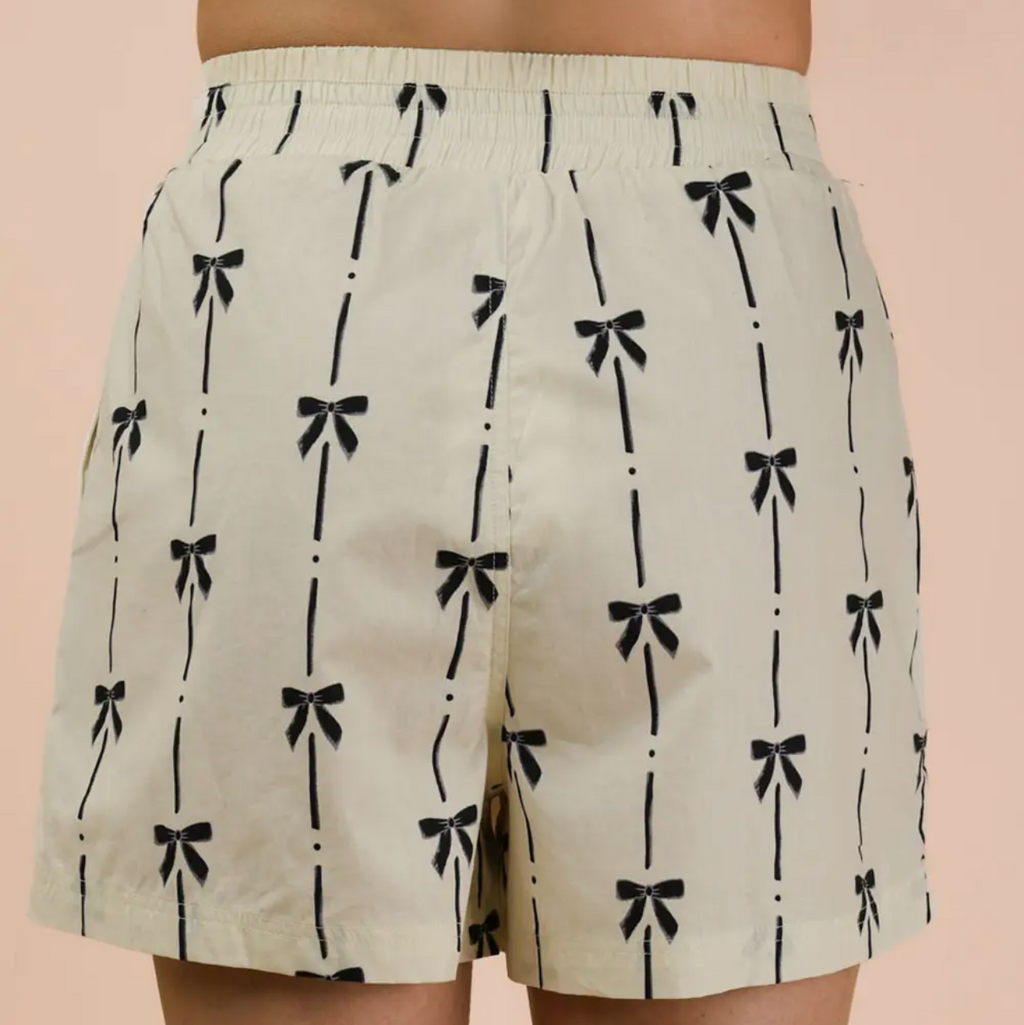 Bow Printed Boxer Shorts