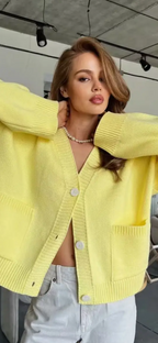 Bright Yellow Cardigan