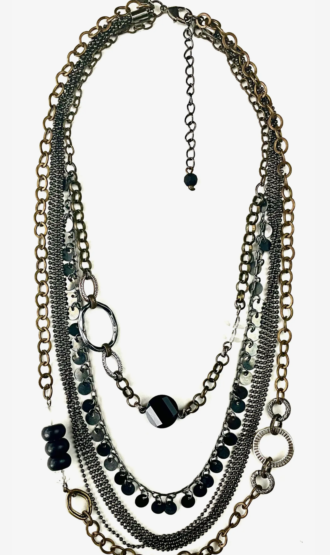 NK-Mixed Chain & Beaded Multi Strand