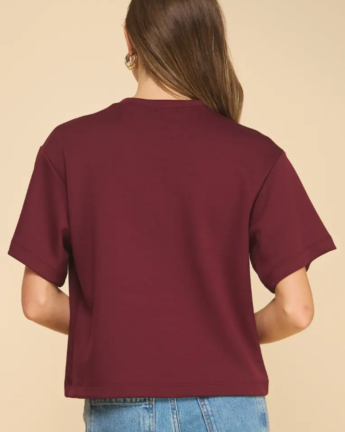 Infinity Oversized top-Burgundy