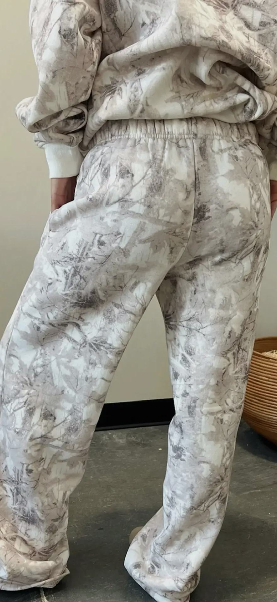 Light Grey Woodland Camo Classic Hoodie and Sweatpants Set