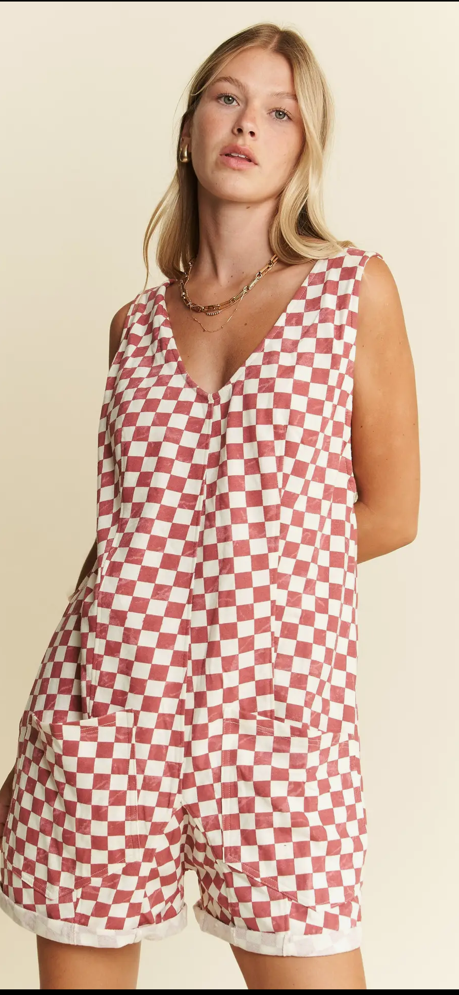 Checkered Print Shorts