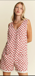 Checkered Print Shorts