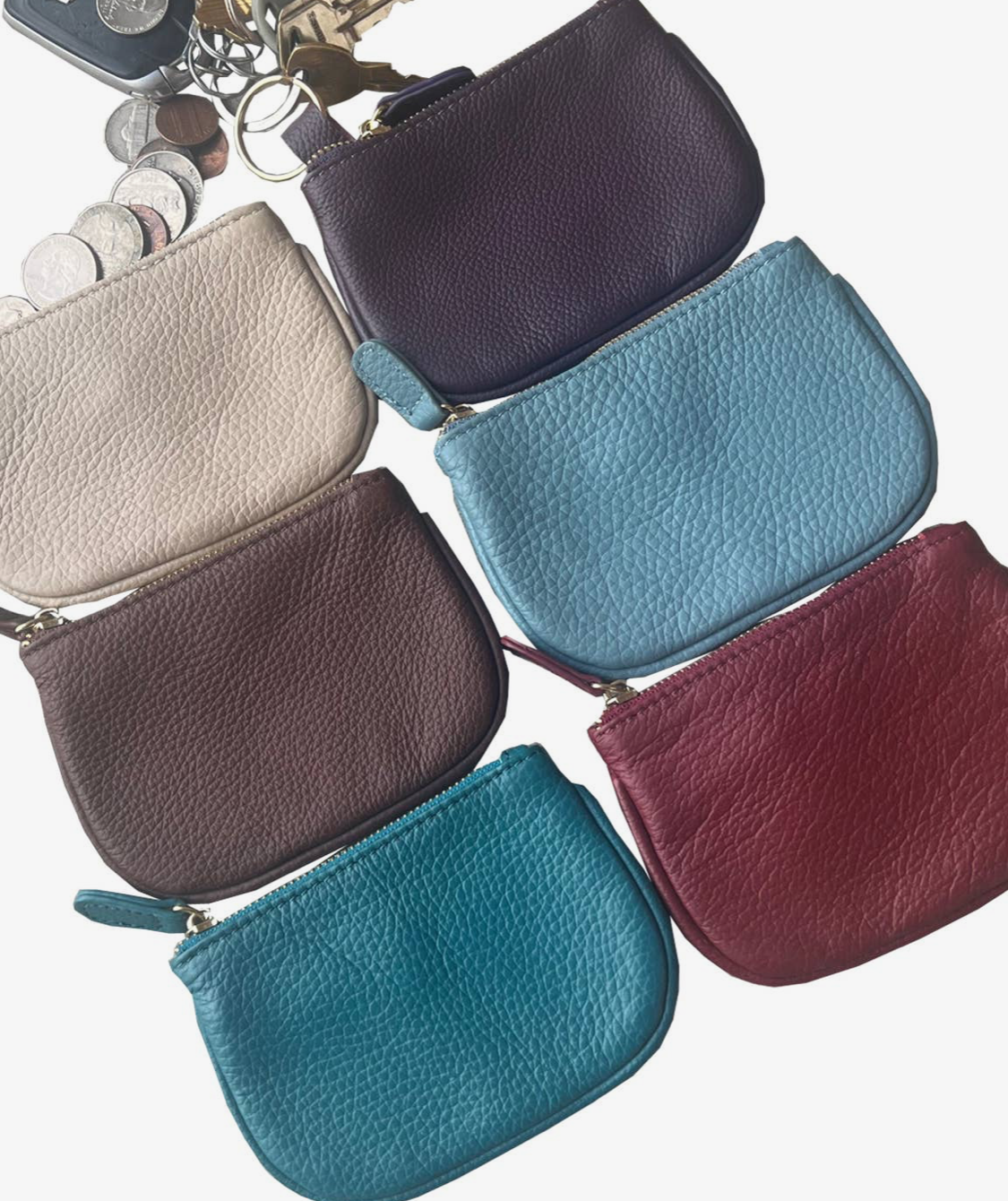 Cowhide Leather Coin Purse