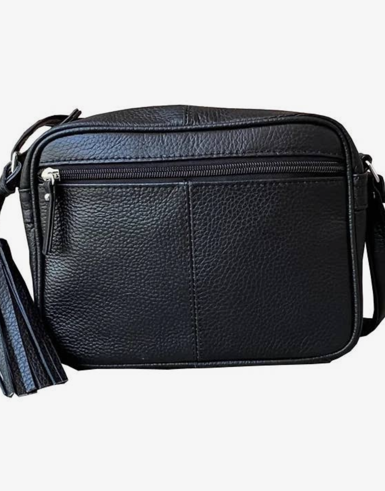 Cowhide Leather Crossbody-Black