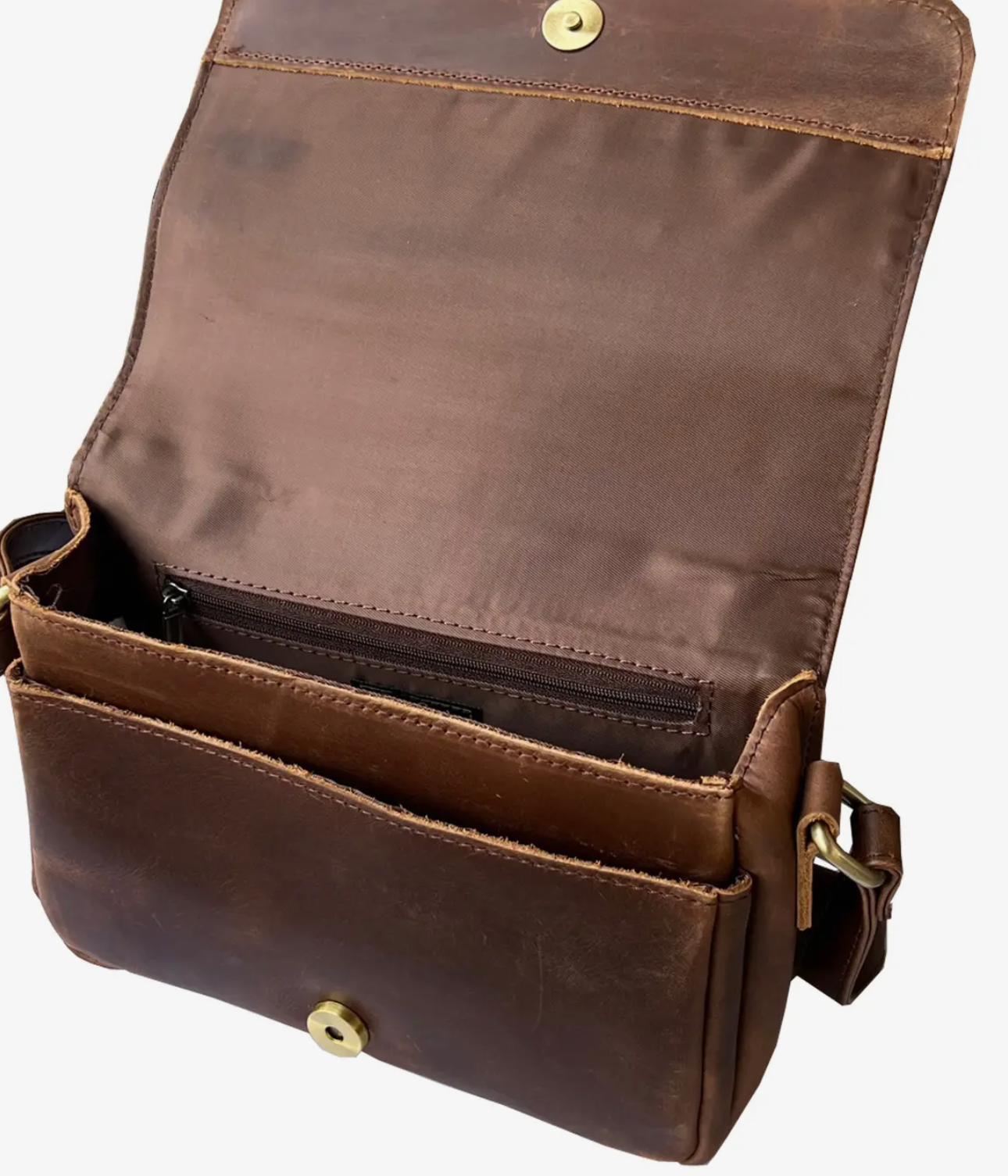 Crazy Horse Genuine Leather Crossbody Purse