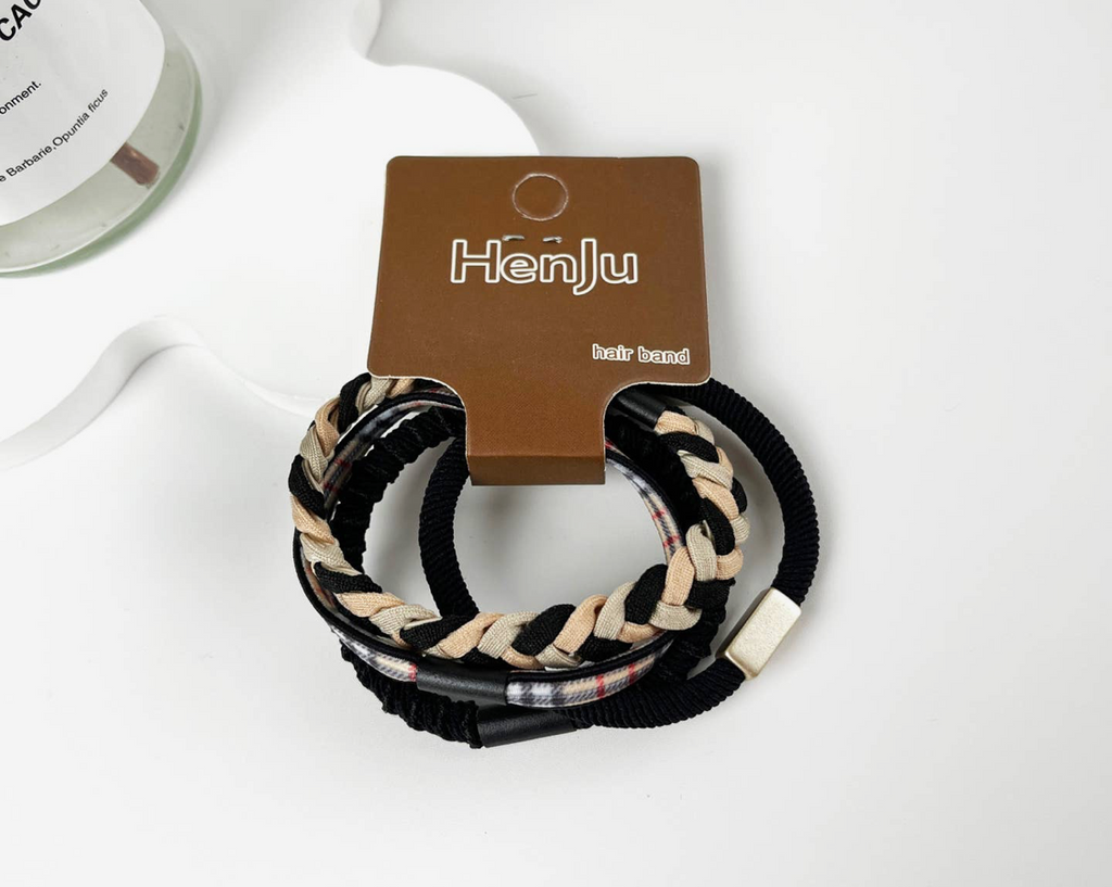 4 pcs of Set Braided High Elastic Hair Ties
