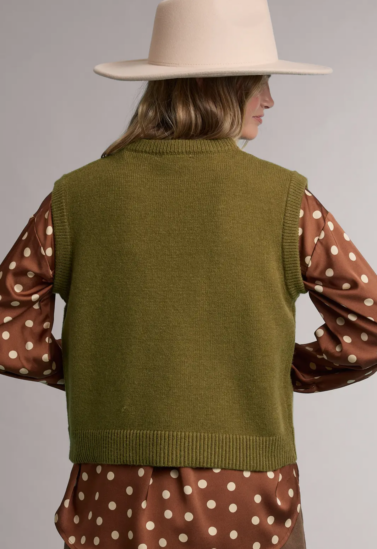 Relaxed Crop Sweater Vest