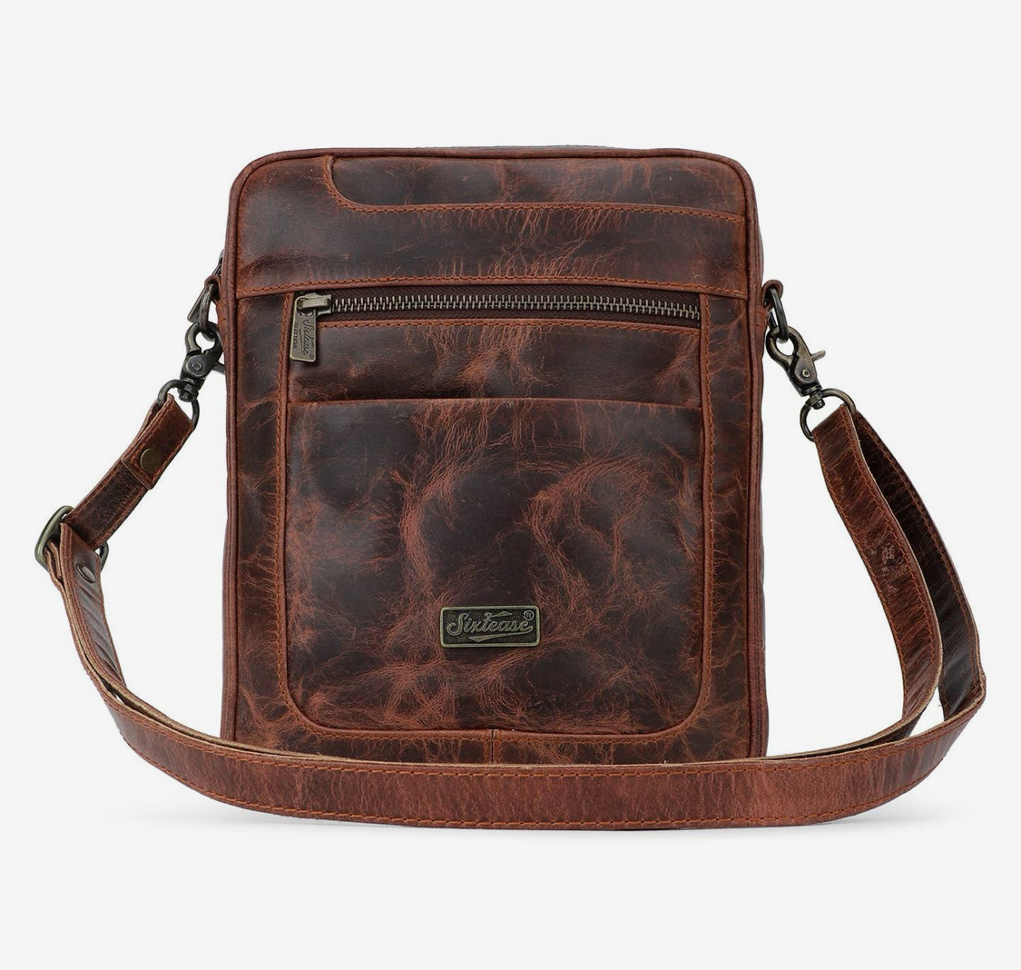 Rustic Leather Crossbody Bag