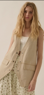Snap Denim -Front Vest