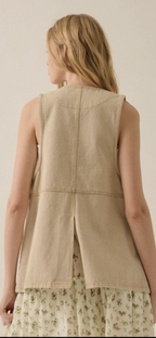 Snap Denim -Front Vest