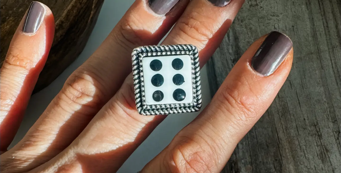 Western Adjustable Dice Ring