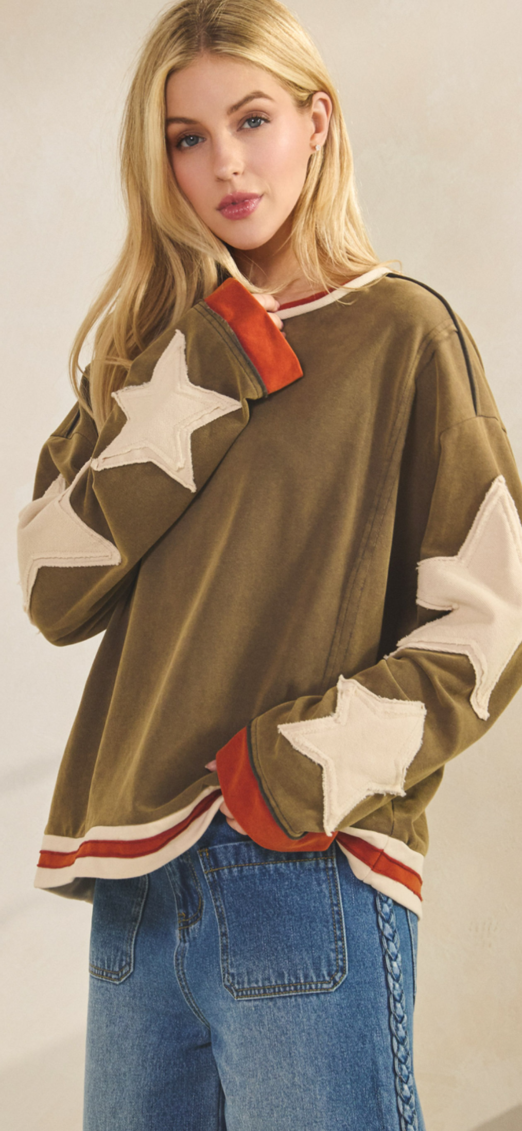 Vintage Star Patch Pullover