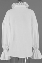 Elegant V-Neck Puff Sleeve Blouse