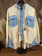Cream Denim button up top