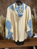 Cream Denim button up top