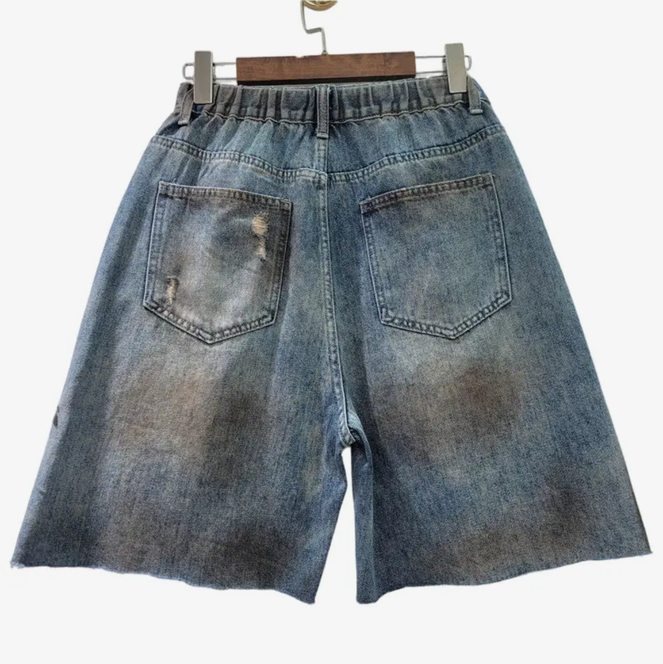 Floral Detail Denim Shorts