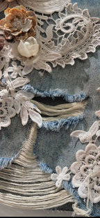 Floral Detail Denim Shorts
