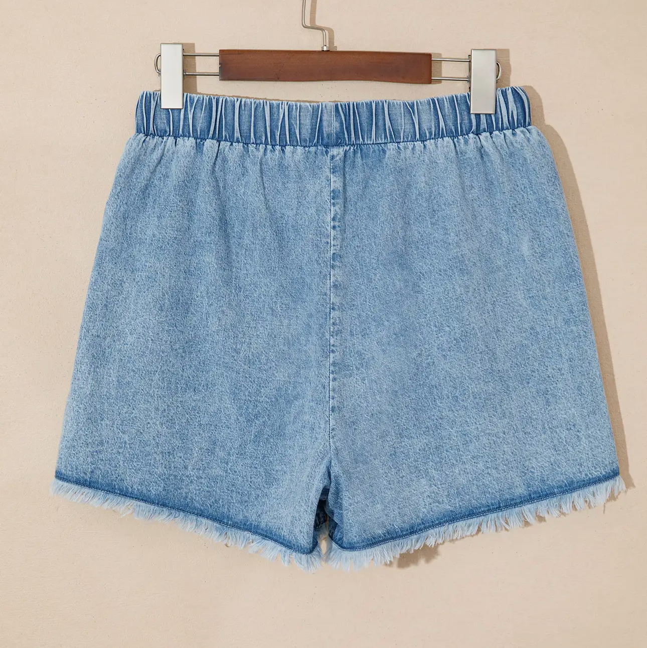 Frayed Edge Casual Denim Shorts