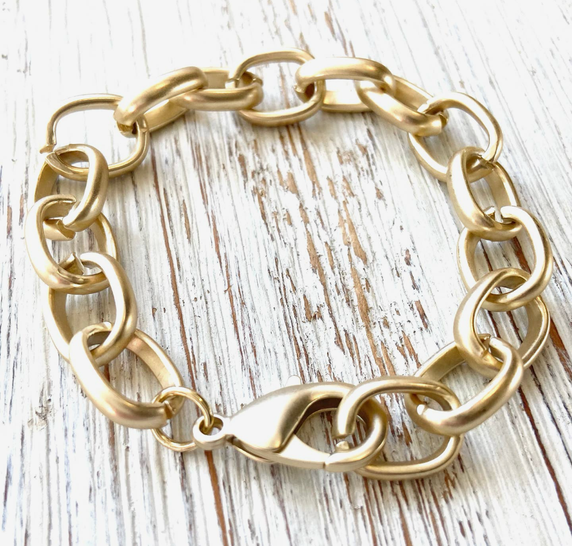 Matte Gold Chunky Bracelet