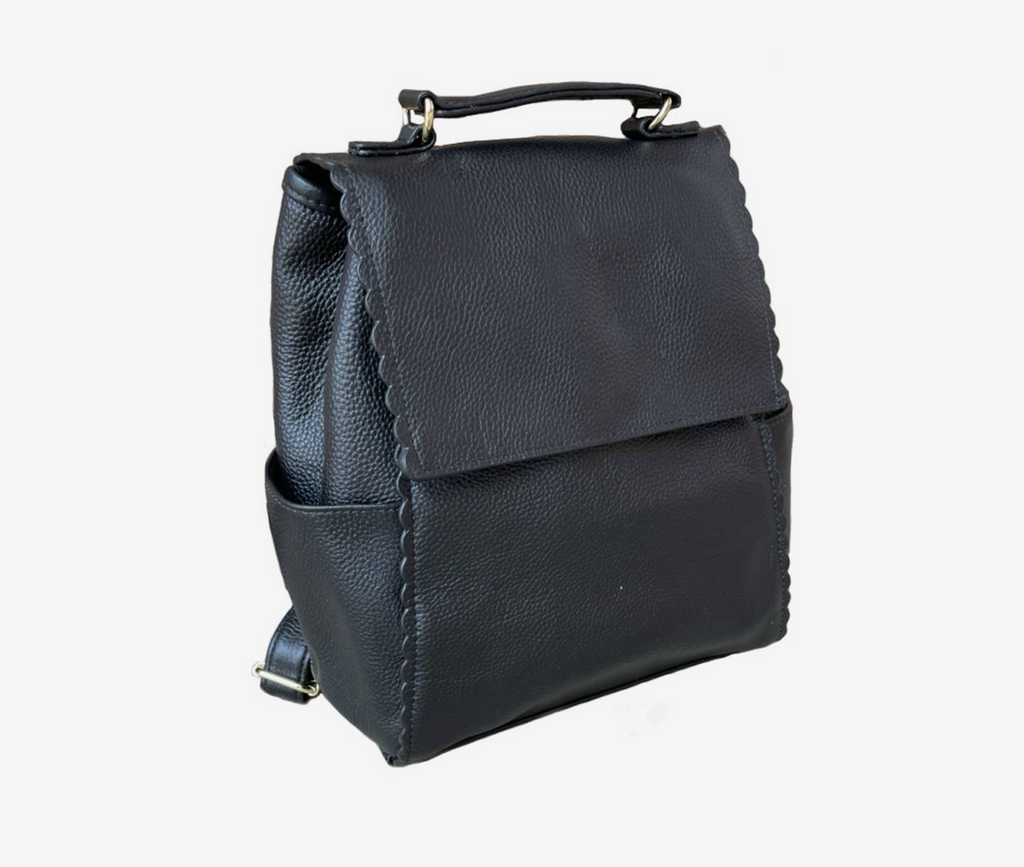 Top Grain Cowhide Leather Backpack Crossbody Shoulder Bag