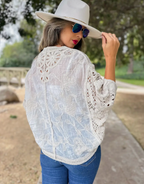 Ivory Crochet Lace Cardigan