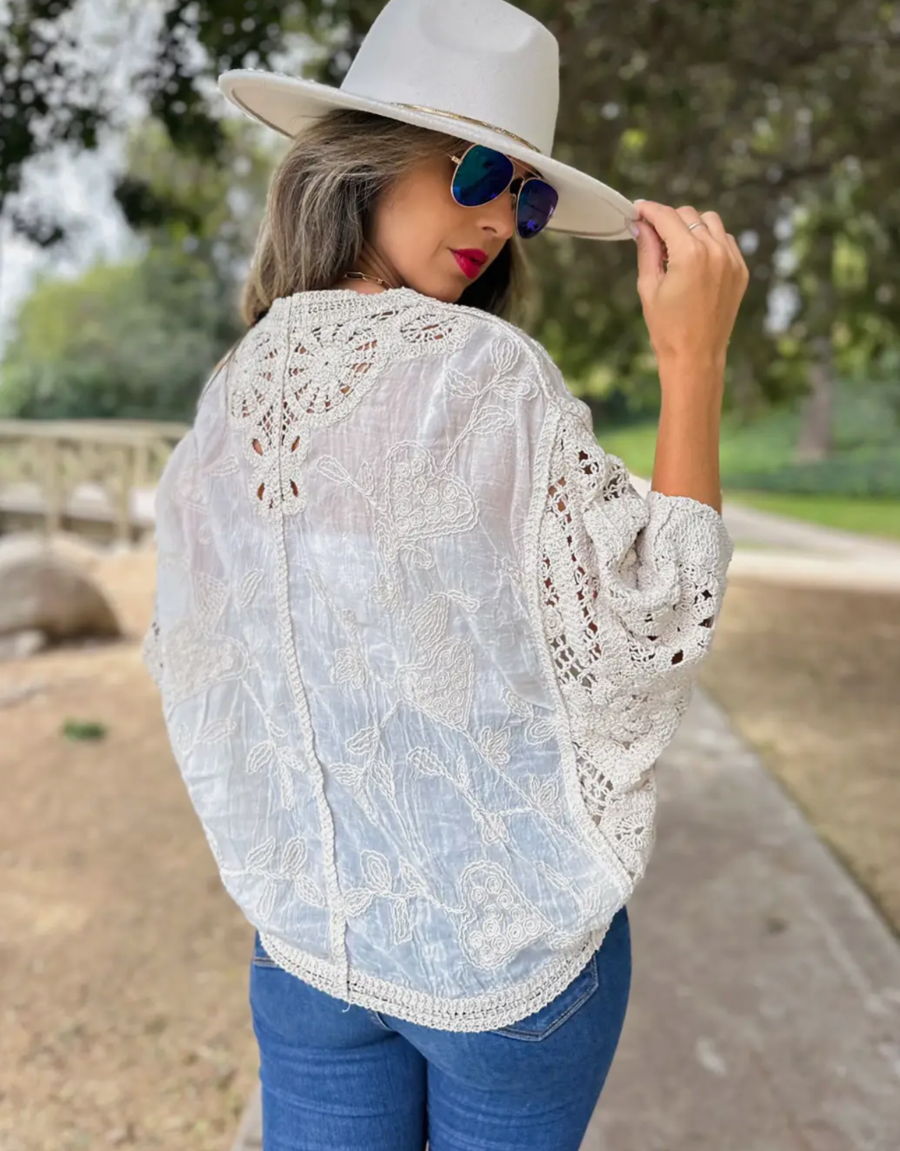 Ivory Crochet Lace Cardigan