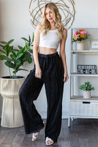 Washed Exposed Seam Drawstring Sweatpants